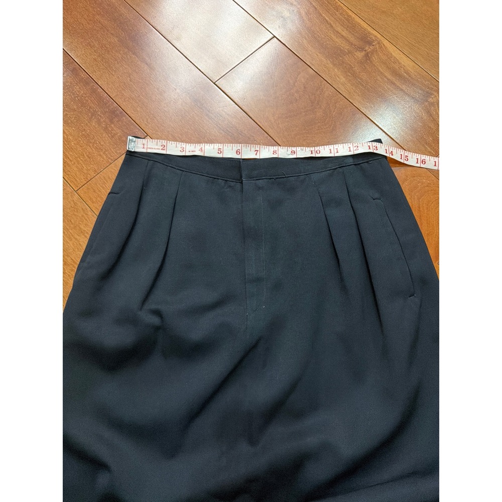 Saks Fifth Avenue Maxi Skirt Womens Black 100% Pure Wool Pleated Vintage 10 - Picture 5 of 7